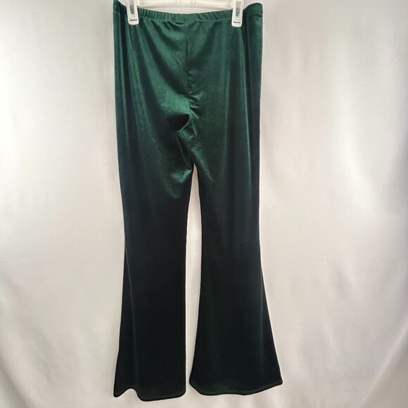 Twik Emerald Green Velvet Flare Legging Holiday Festive – Large - Picture 2 of 7